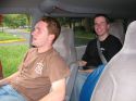 Brian and Derrick in Van Leaving